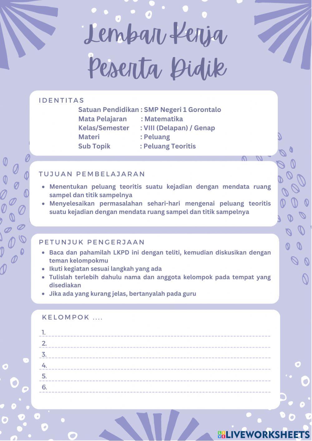 LKPD Peluang Teoritis