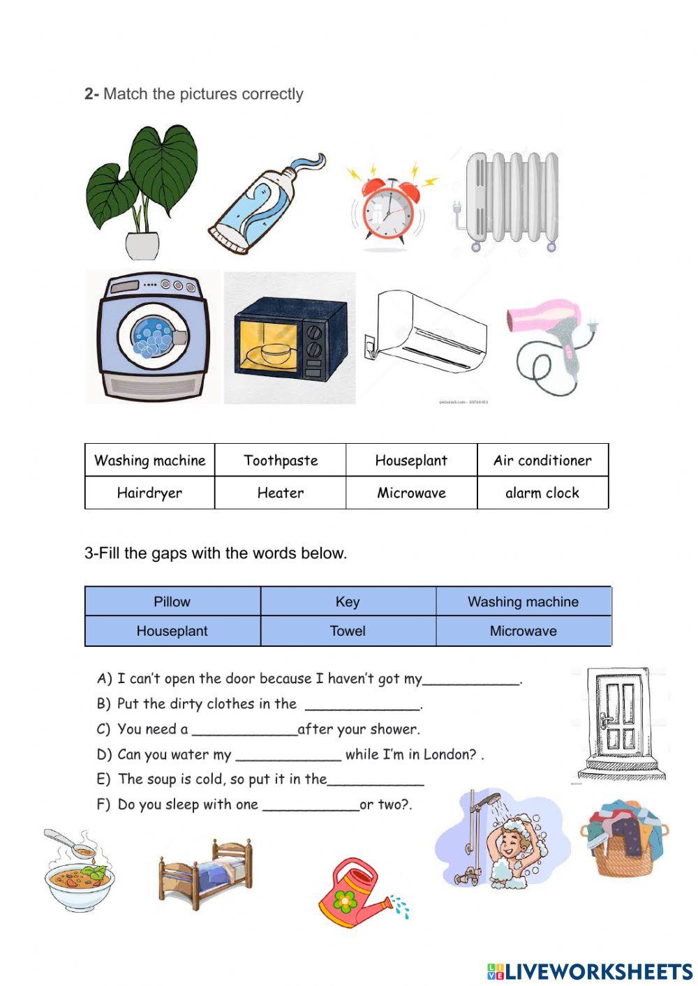 7107029 Everyday items Lidiabel84 LiveWorksheets