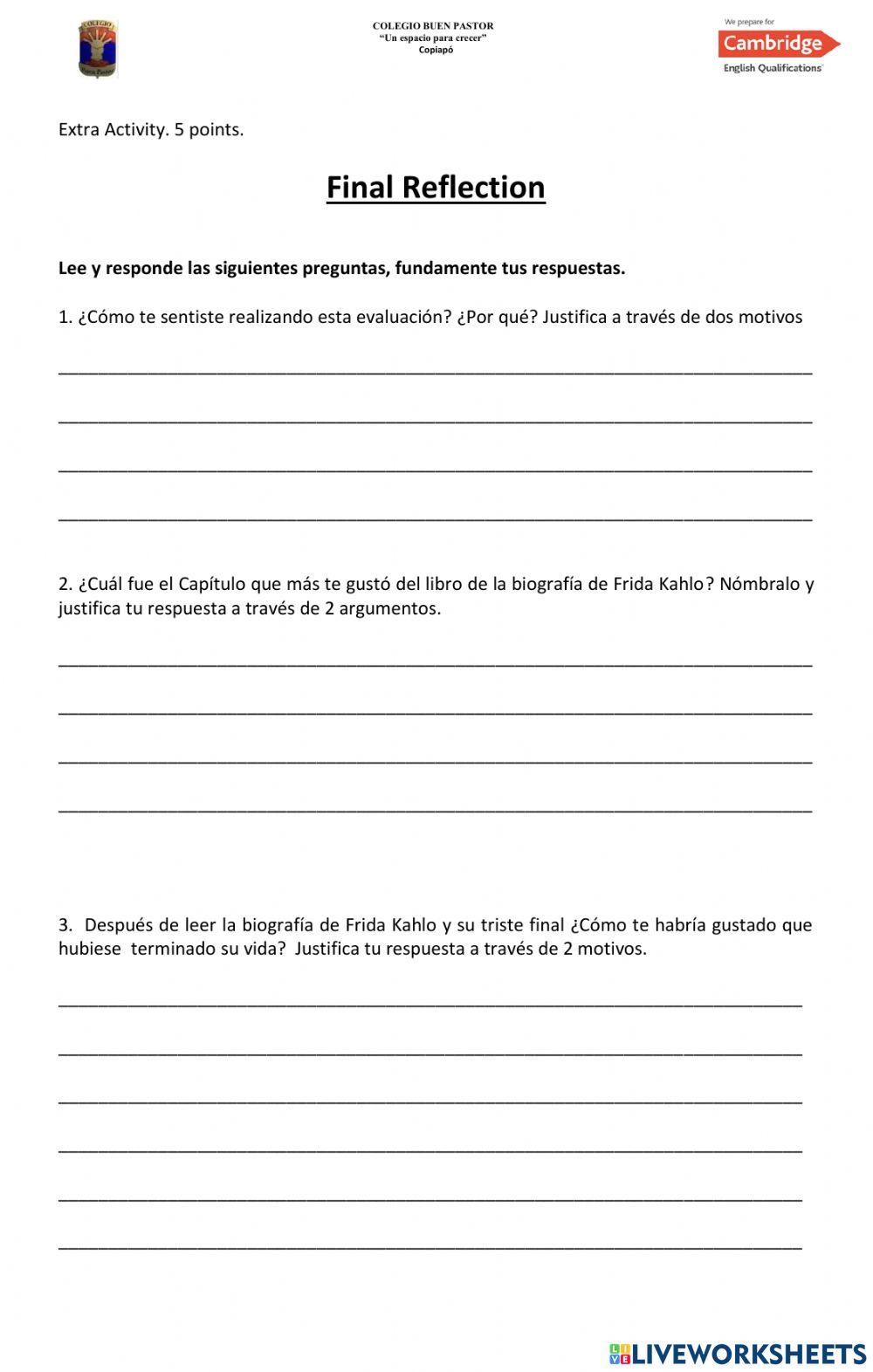 Reading Comprehension Assessment Who was Frida Kahlo Row A