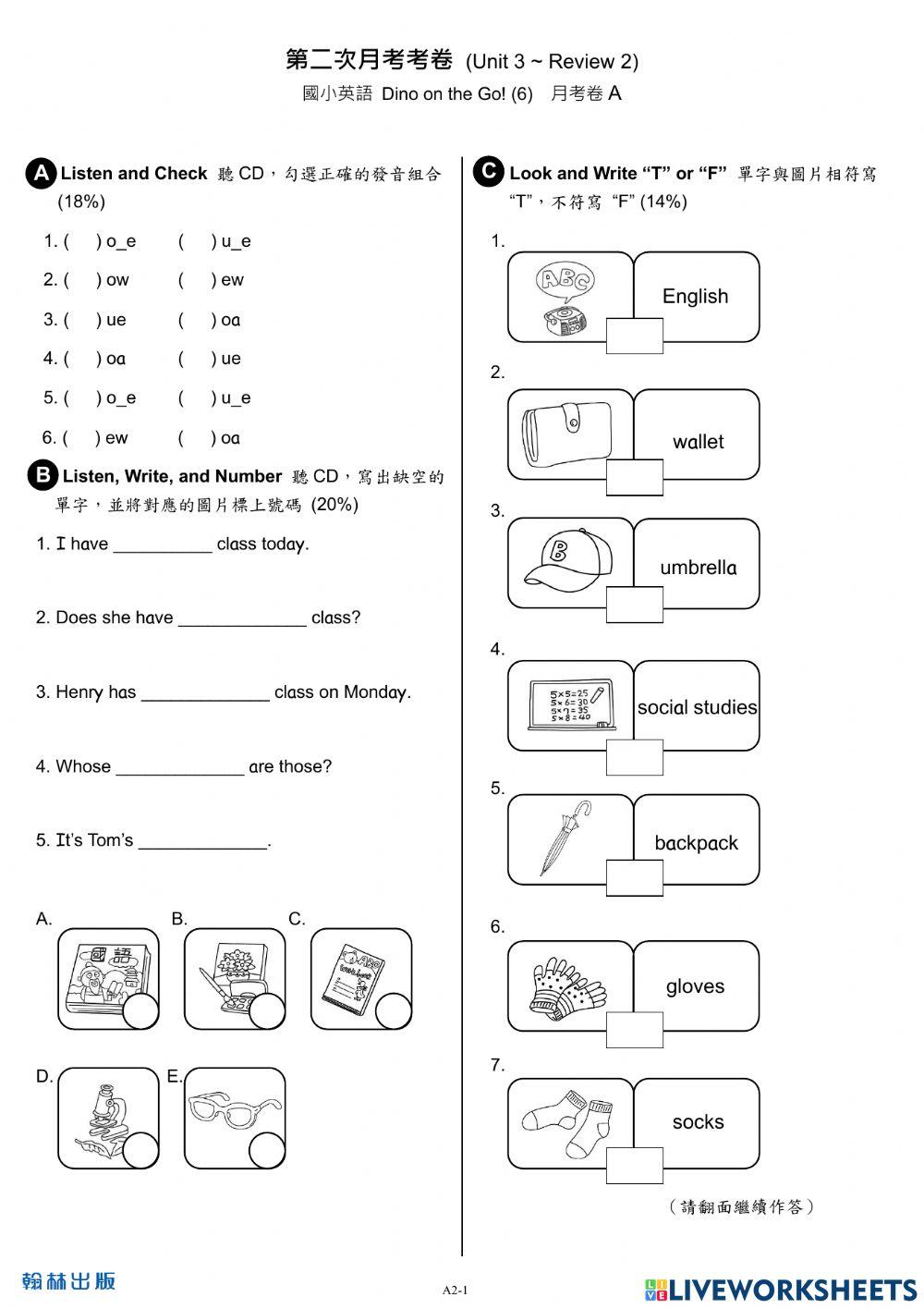 111 Dino 6 Final Review A