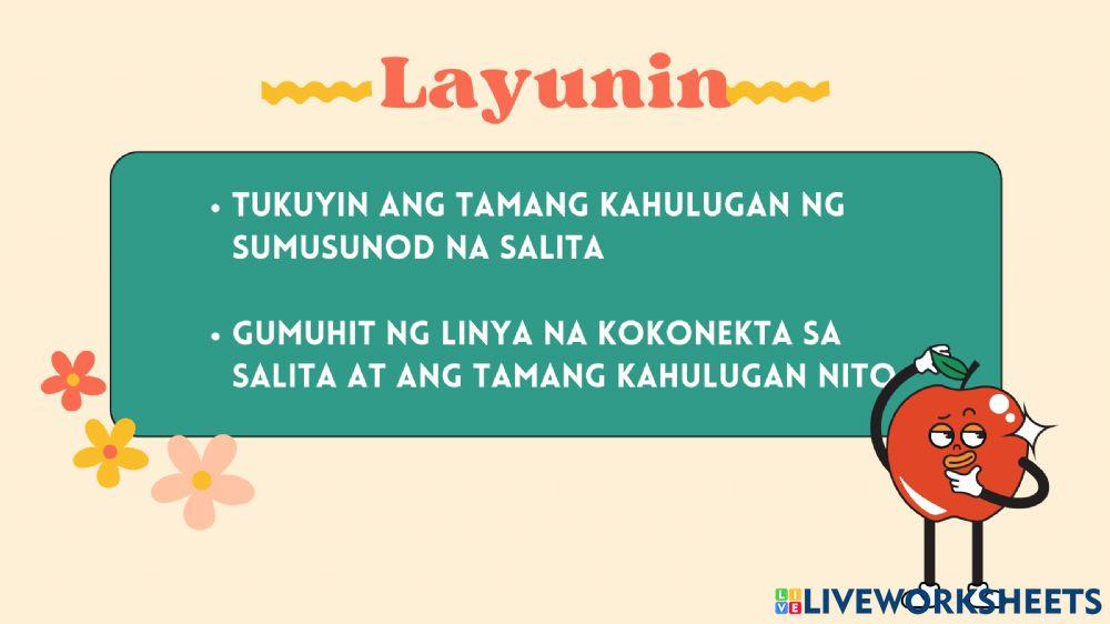 Worksheet in Dokyumentaryo