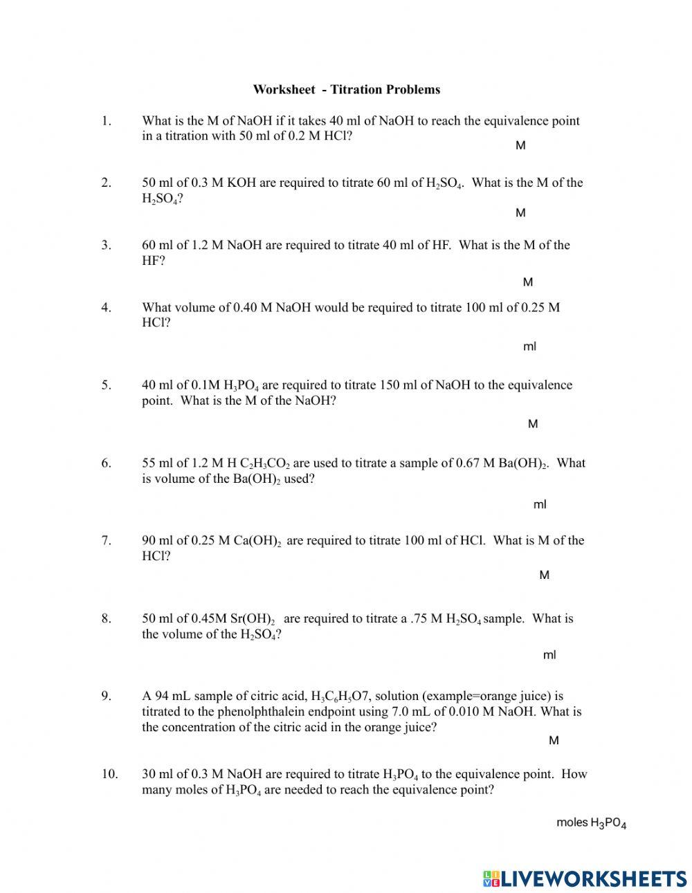 Titration problems 7150564 dina ciccone
