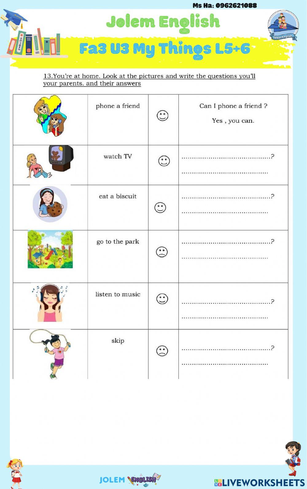 F3 U3 L5+6 - My things