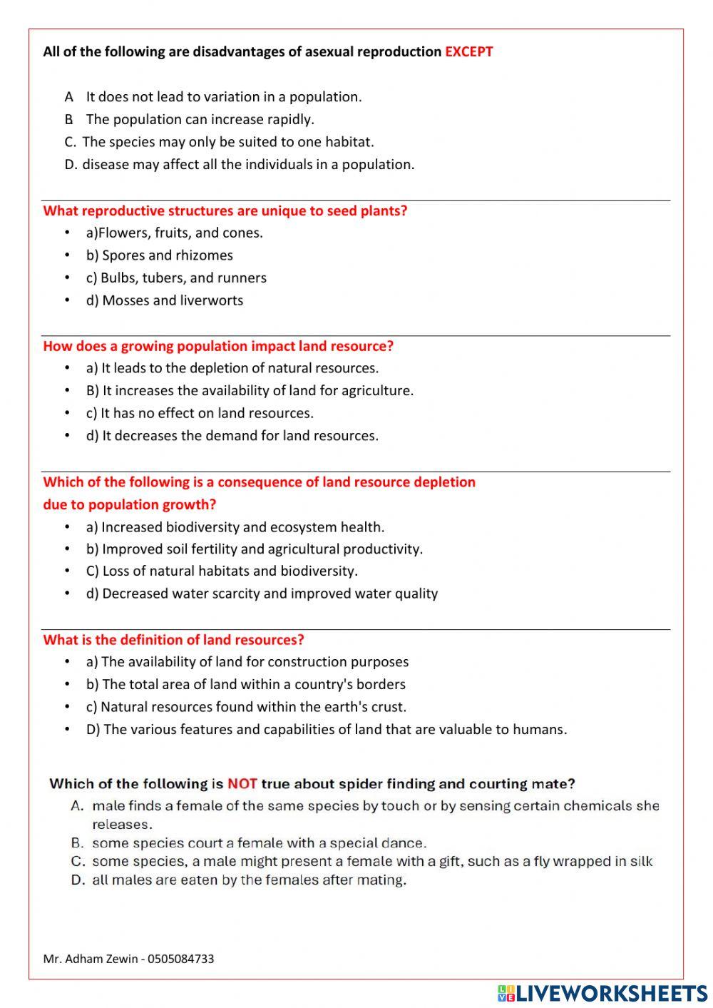 Term 3 exam revision Term 3 exam revision