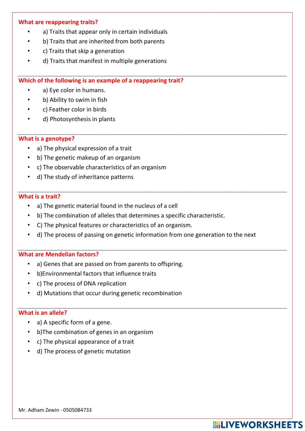 Term 3 exam revision Term 3 exam revision