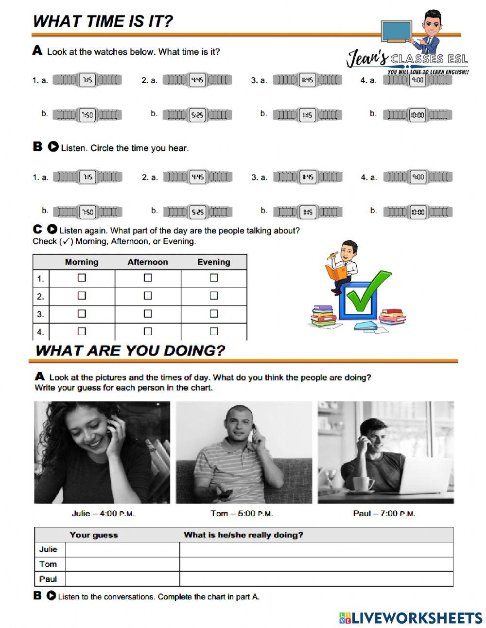 TSS Unit 5 Listening Worksheet