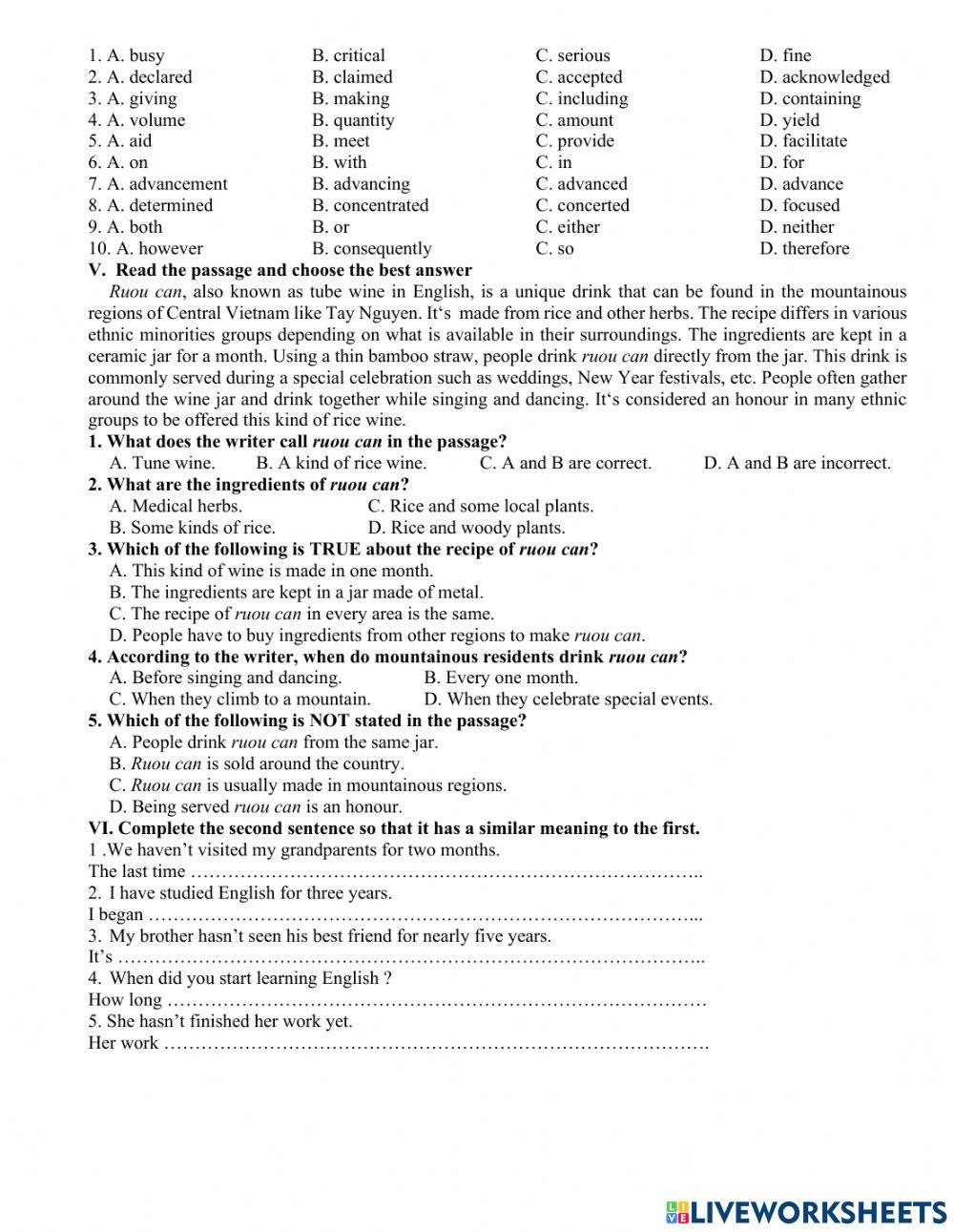 Đề luyện thi vào 6 trường Cầu Giấy Test 10