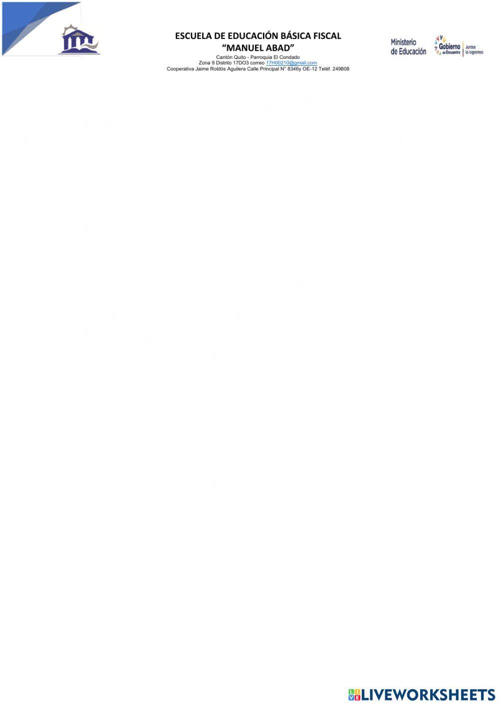 Evaluación del segundo quimestre