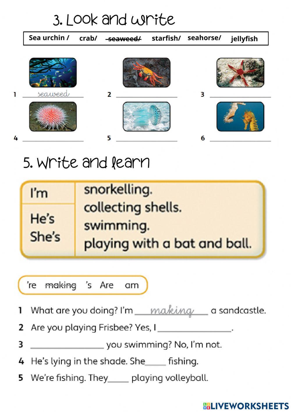 Ficha 2. unit 6. 3º primaria Ficha 2. unit 6. 3º primaria