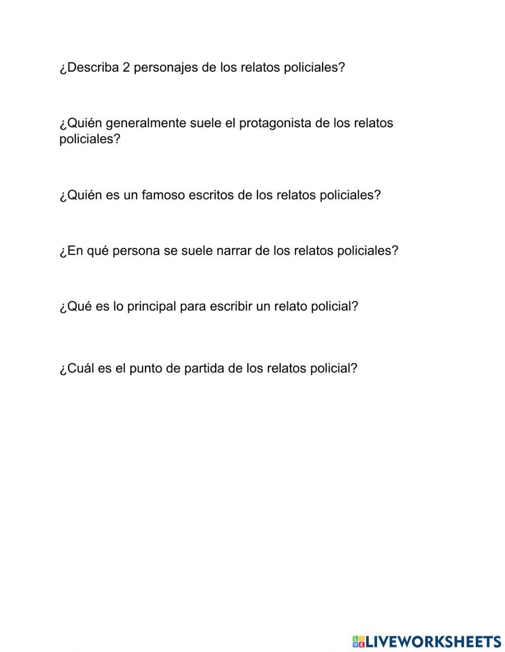 Pregunta relato -policial