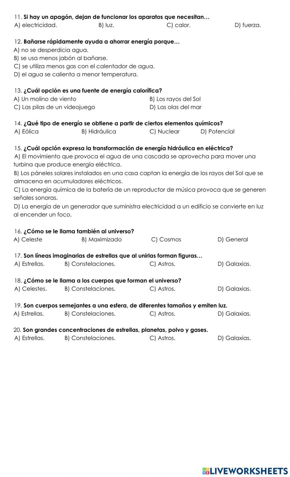 Repaso ciencias naturales examen mayo