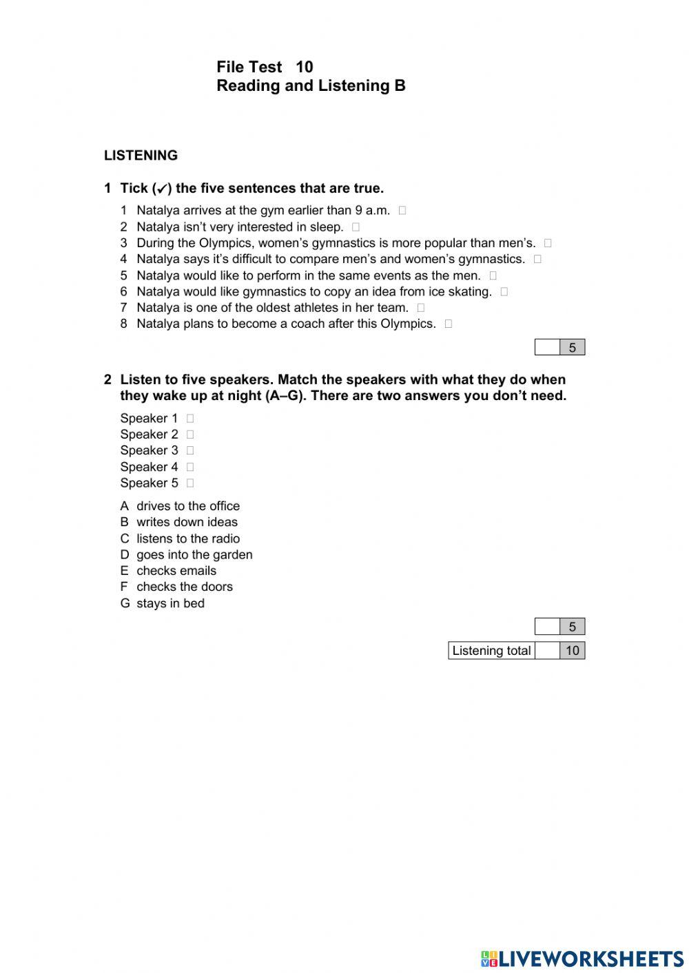 NEF PRE-INT - Test 10B - R & L