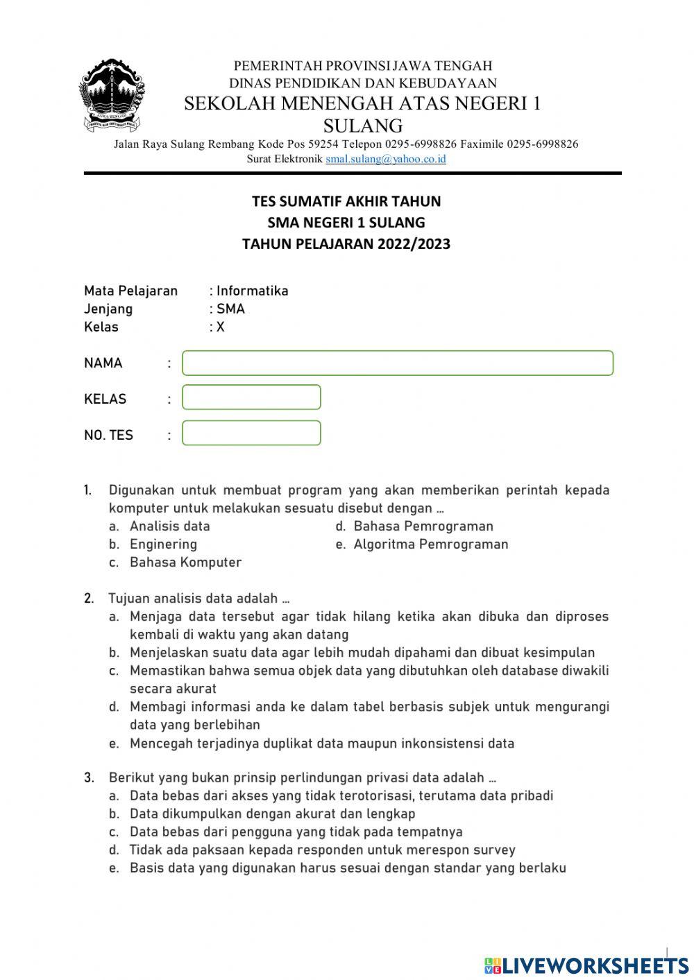 Sat informatika 2023