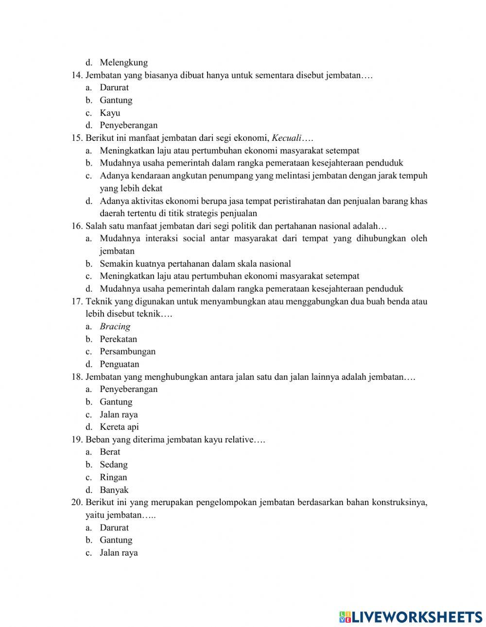 Soal prakarya kelas 7