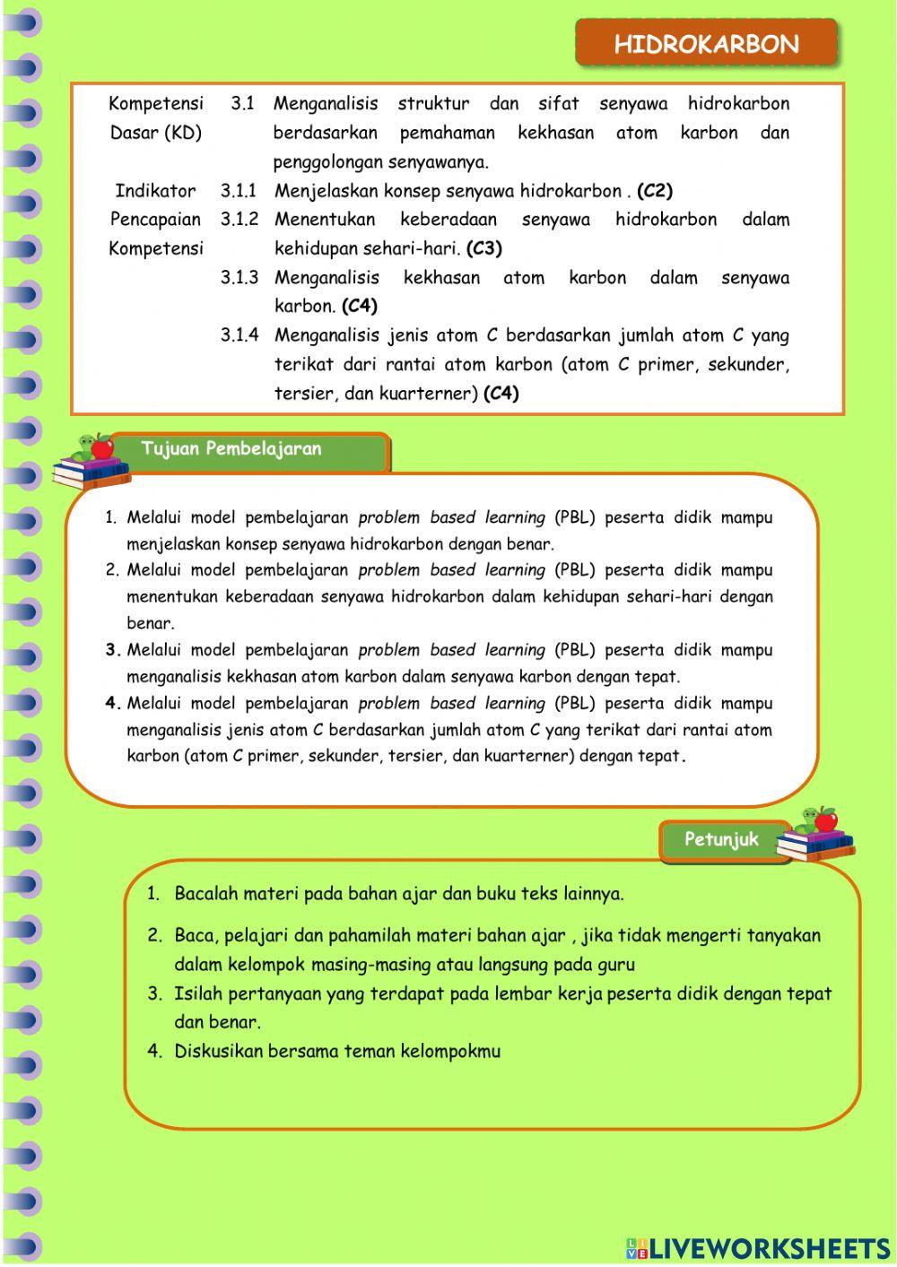 Lkpd hidrokarbon kelas XI
