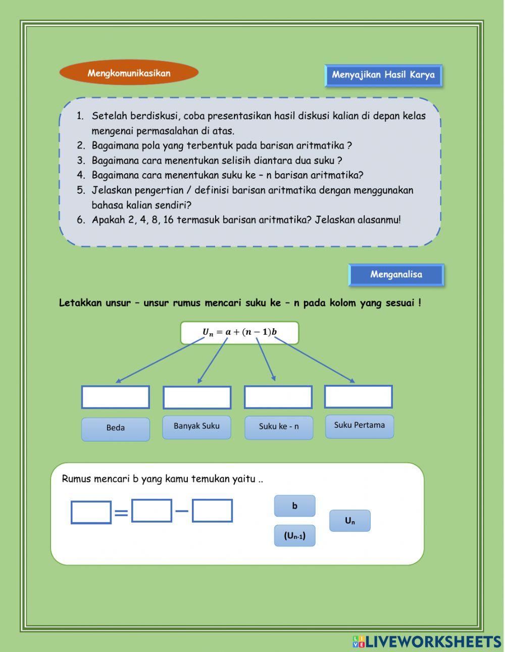 LKPD Barisan Aritmatika