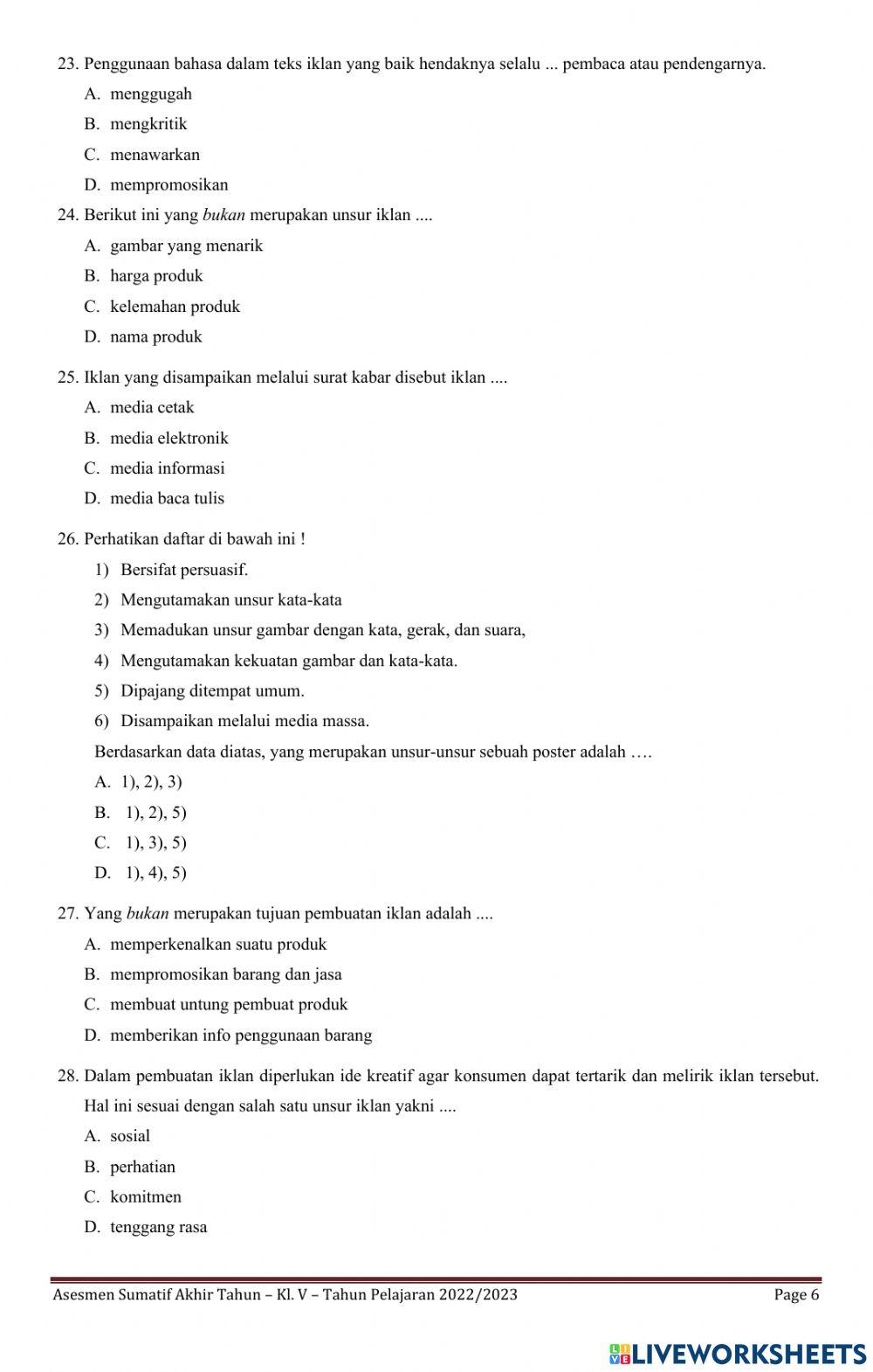 Tema 9 paket 1 kelas 5