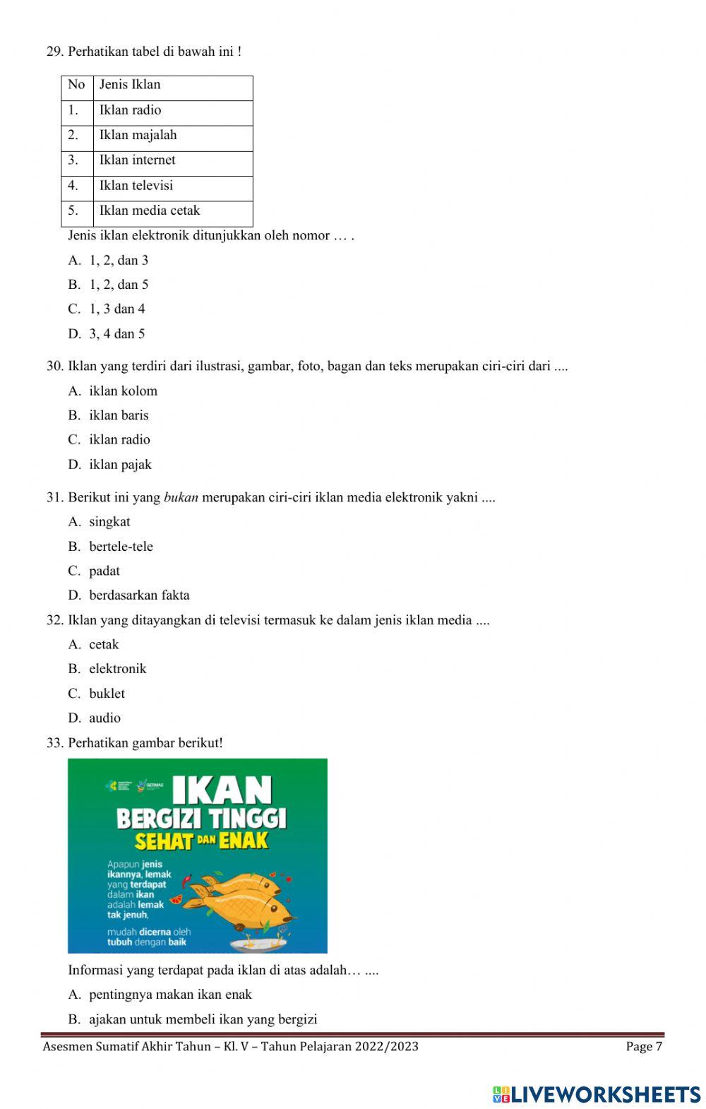 Tema 9 paket 1 kelas 5