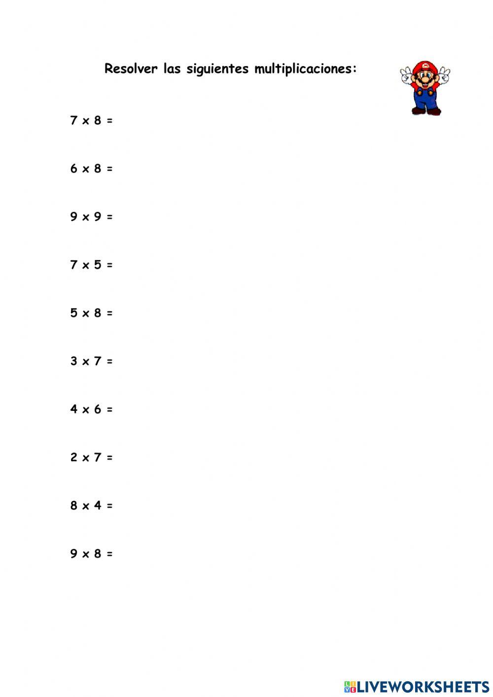 Las multiplicaciones