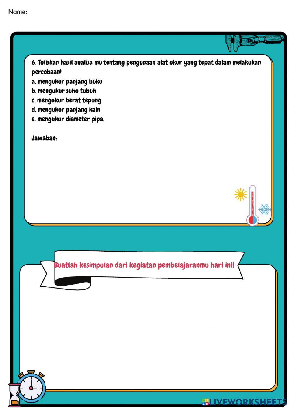 LKPD KUMER Pengukuran kelas VII