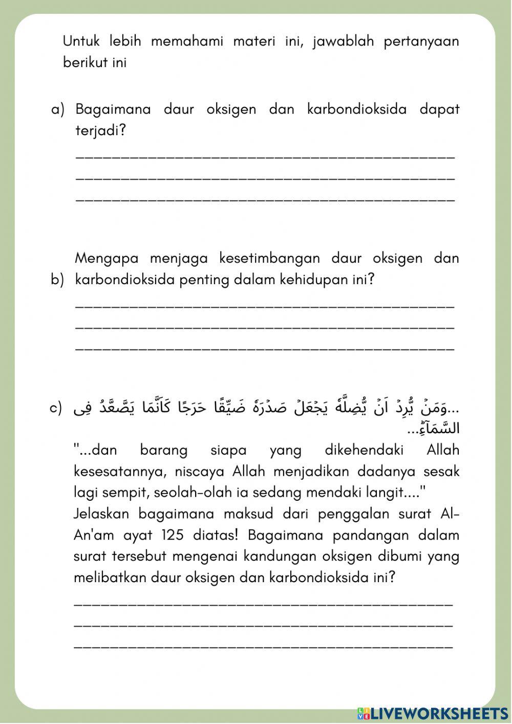 Analisis Ayat Al-Qur'an (Kimia LIngkungan)