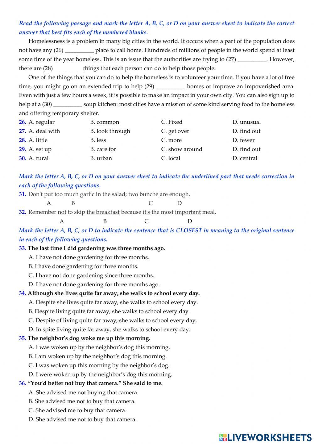 E9  Đề thi thử Sáu