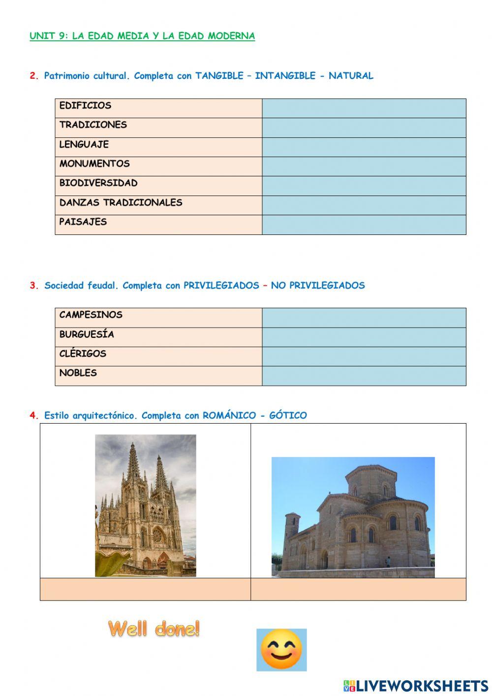Unidad 9 la edad media y la edad moderna