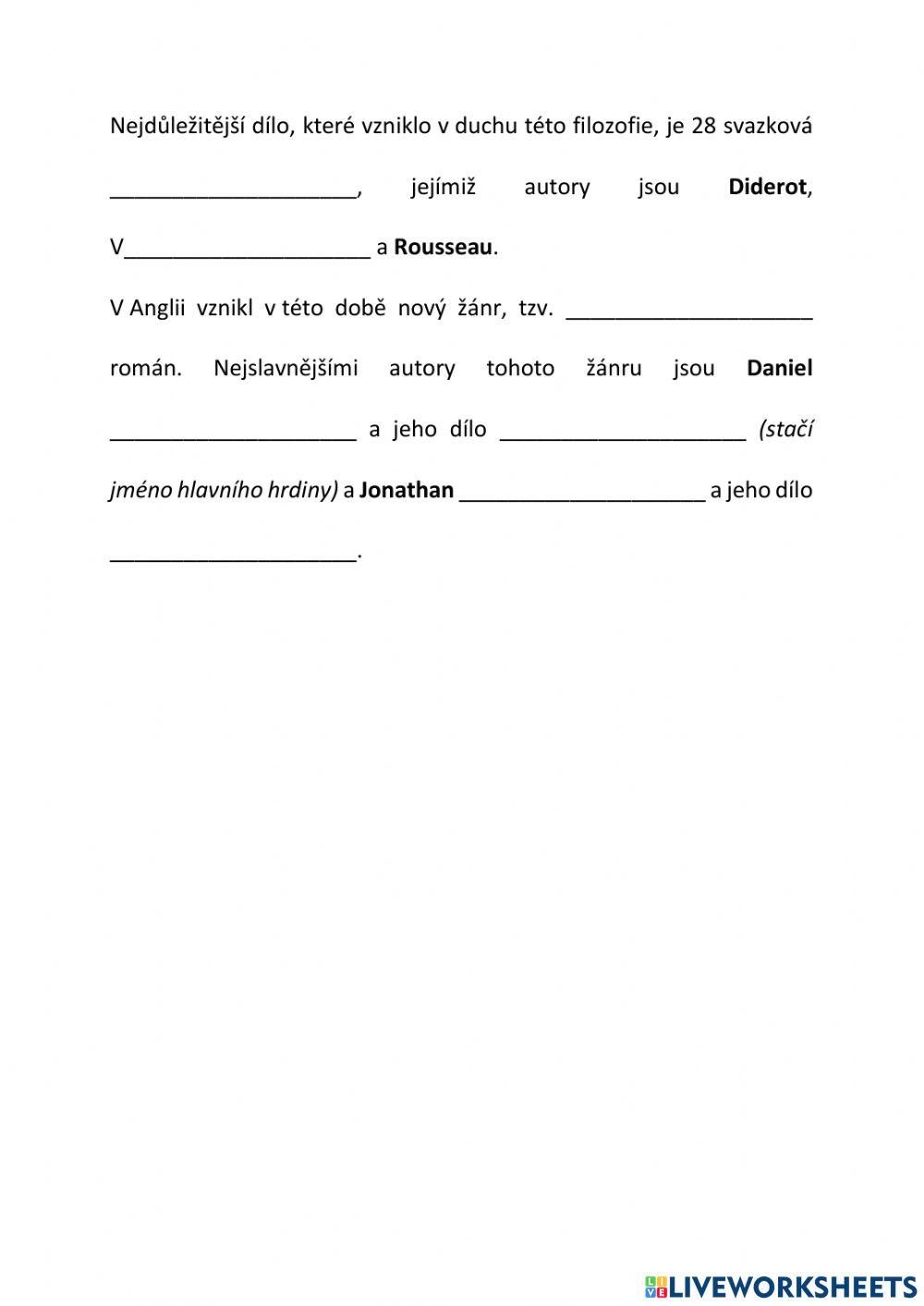 Klasicismus a osvícenství