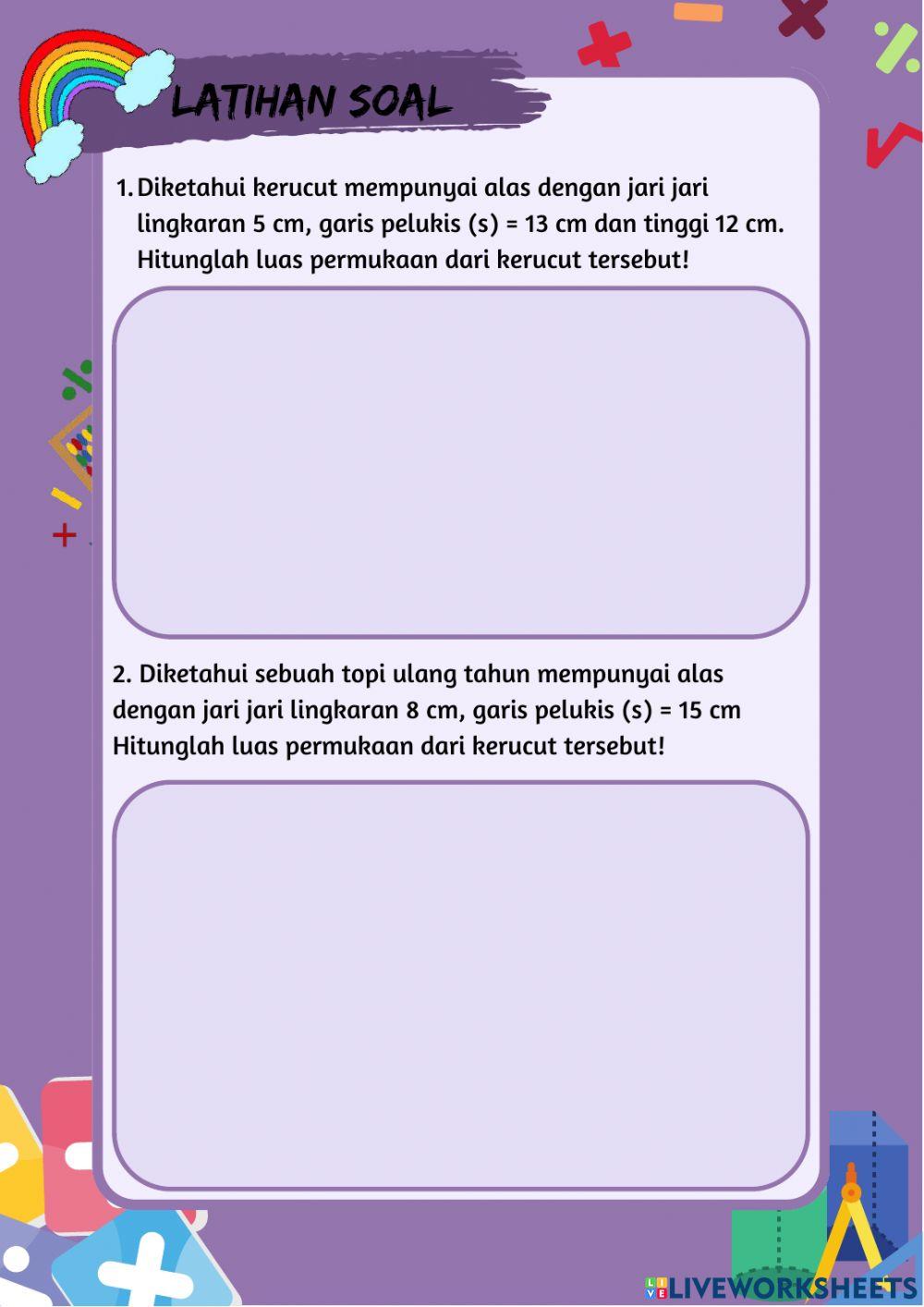 Lkpd bangun ruang kerucut