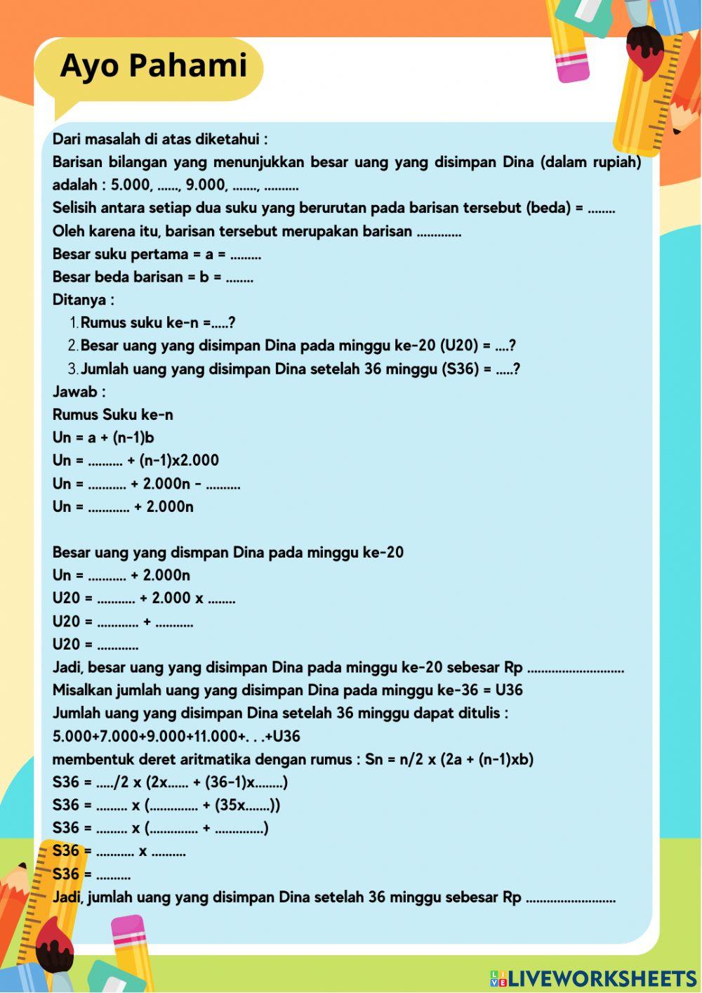 Barisan dan Deret Aritmatika