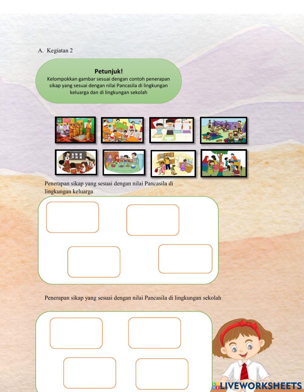 Penerepan sikap yang sesuai dengan nilai pancasila di lingkungan keluarga dan rumah
