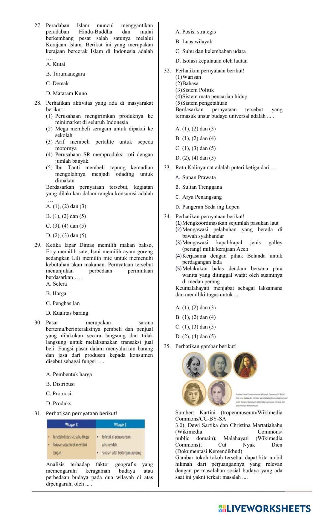 Assesmen Sumatif IPS Kelas 7