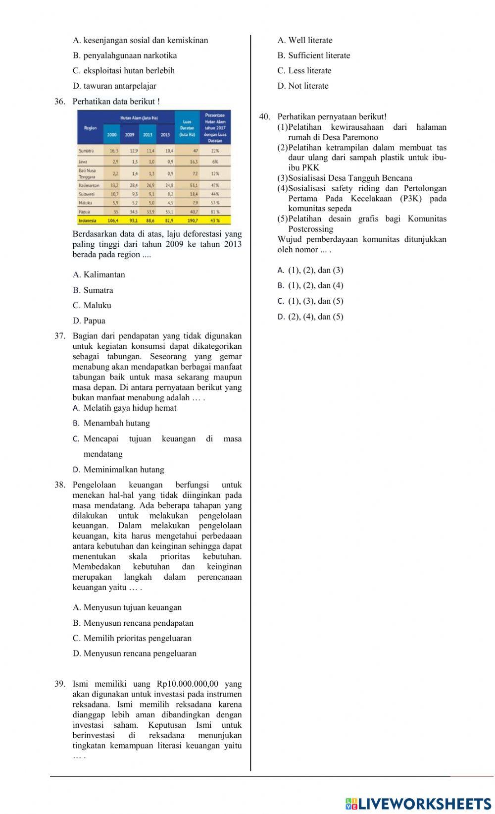 Assesmen Sumatif IPS Kelas 7