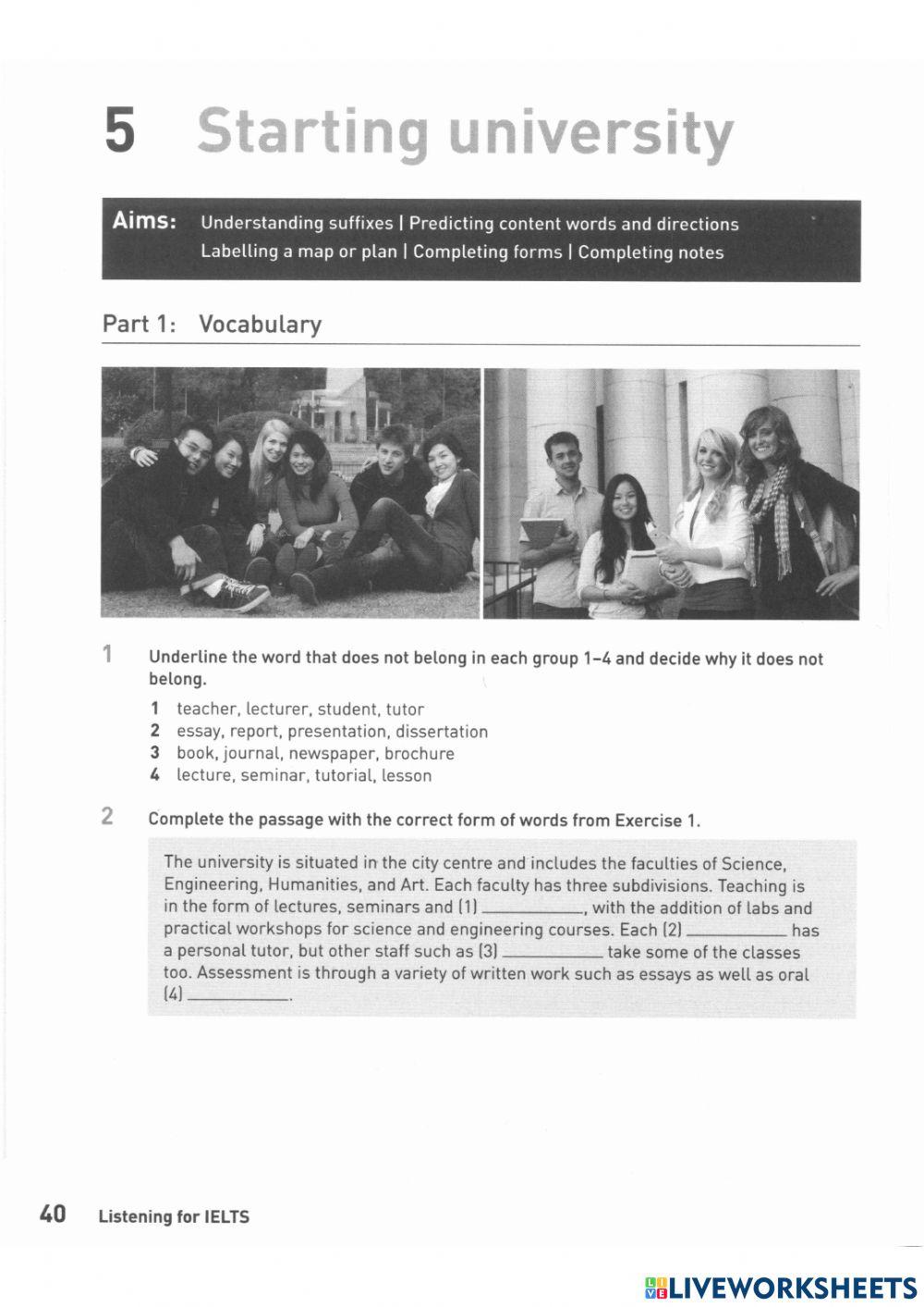 Ielts listening unit 5