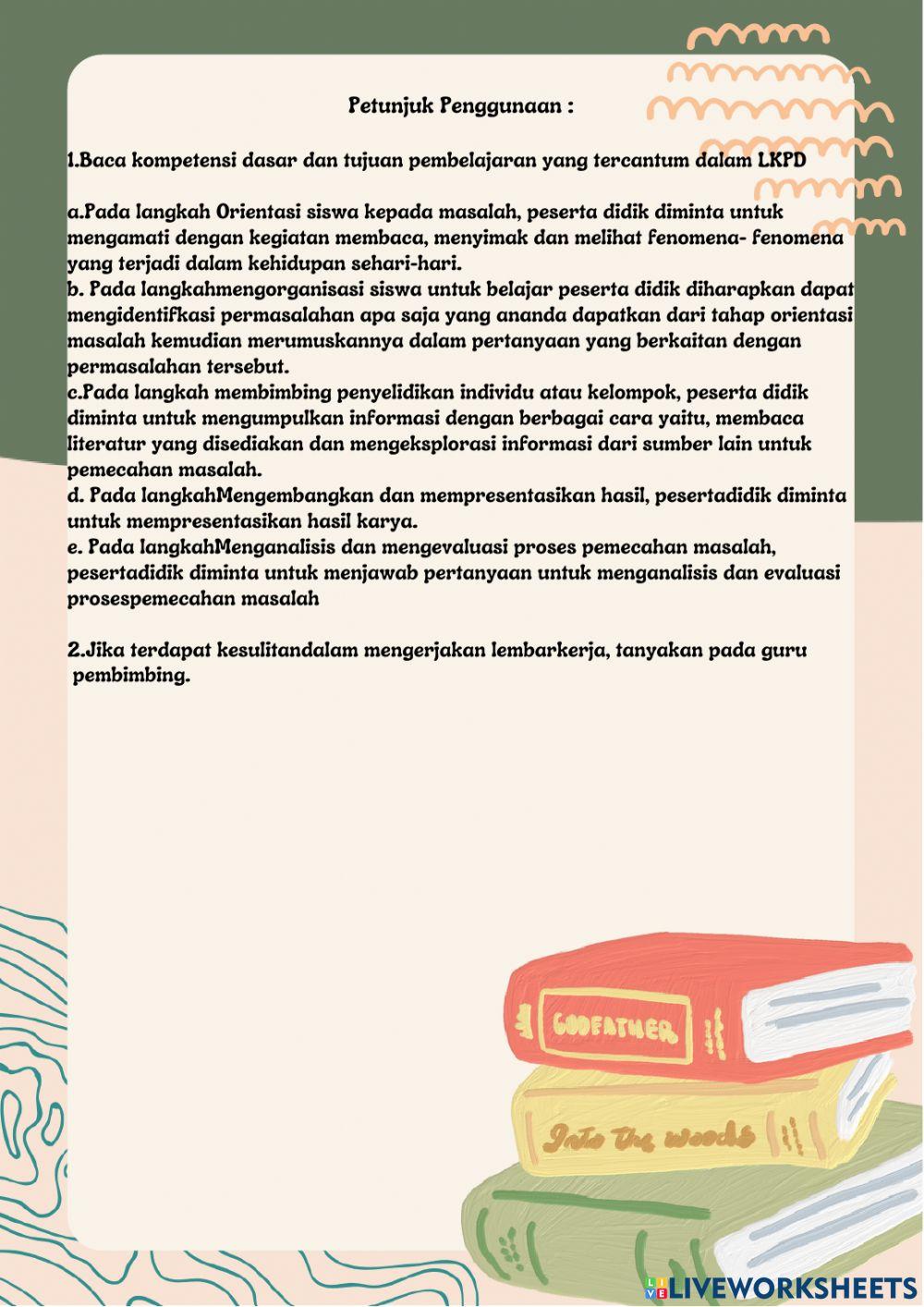 E-Lkpd sejarah indonesia kehidupan ekonomi orde baru