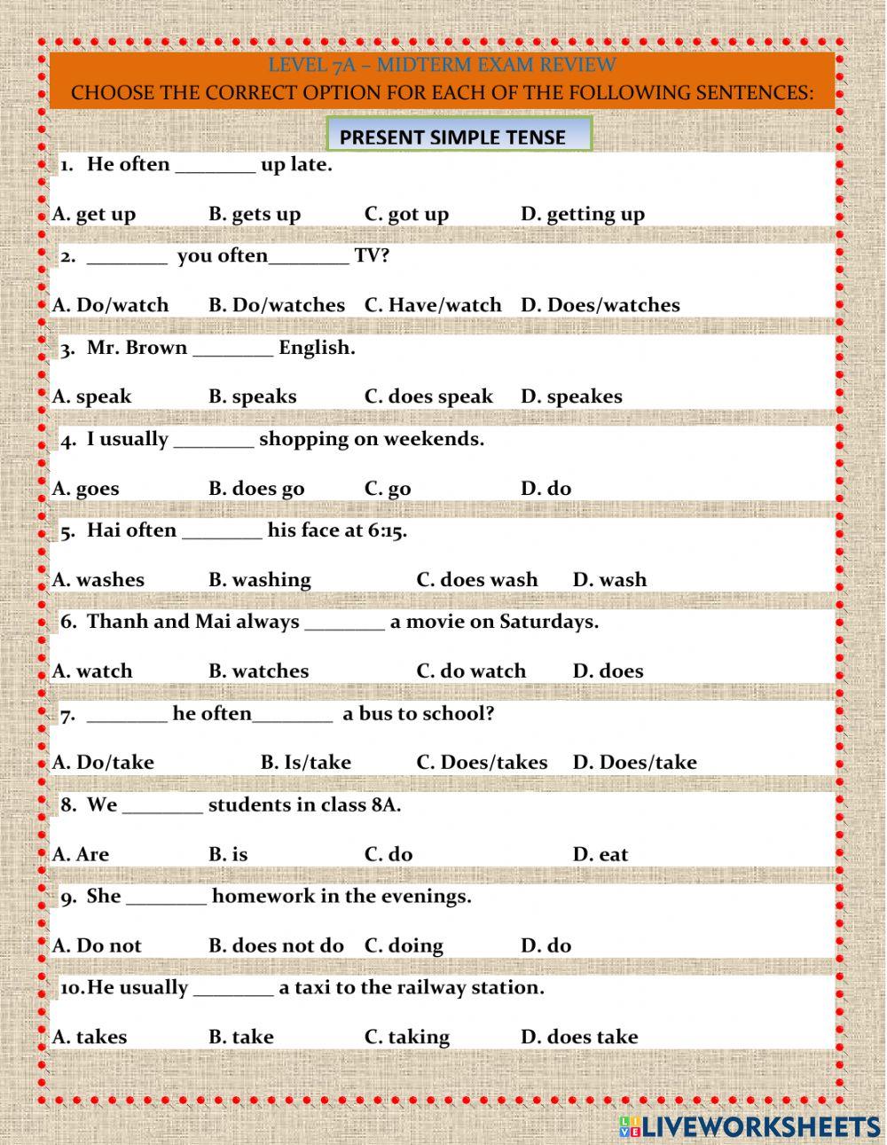 Present-past-future simple