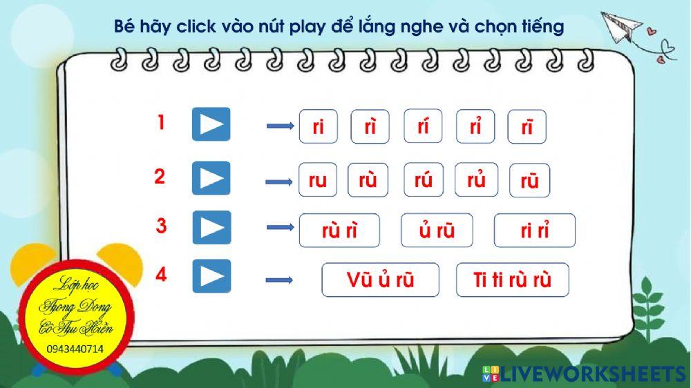 Ôn tập ghép vần