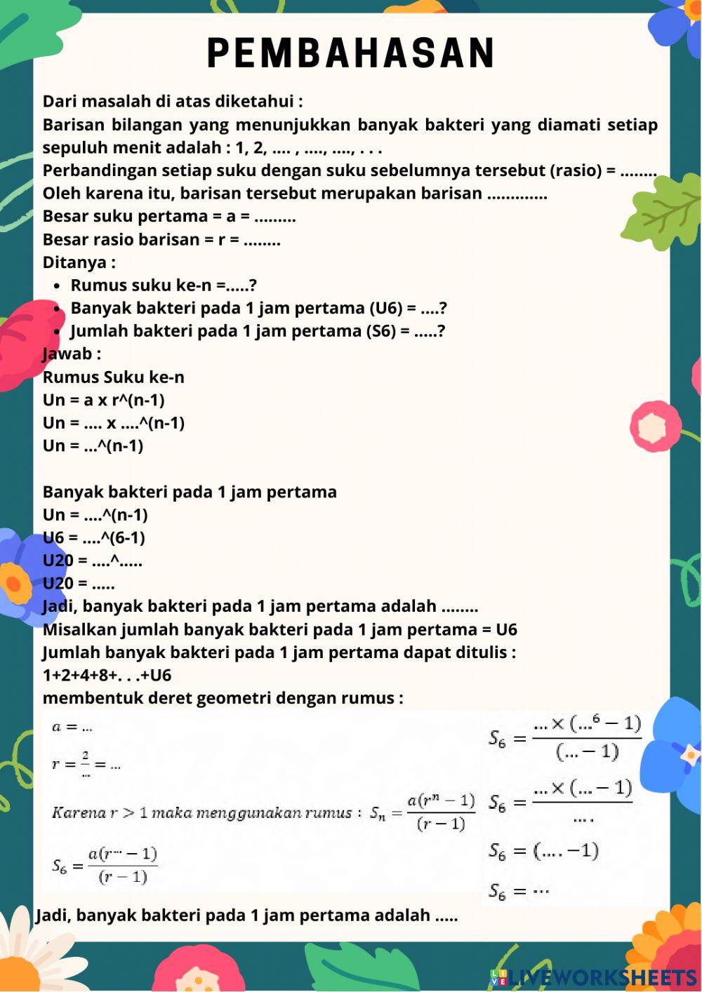 Barisan dan Deret Geometri