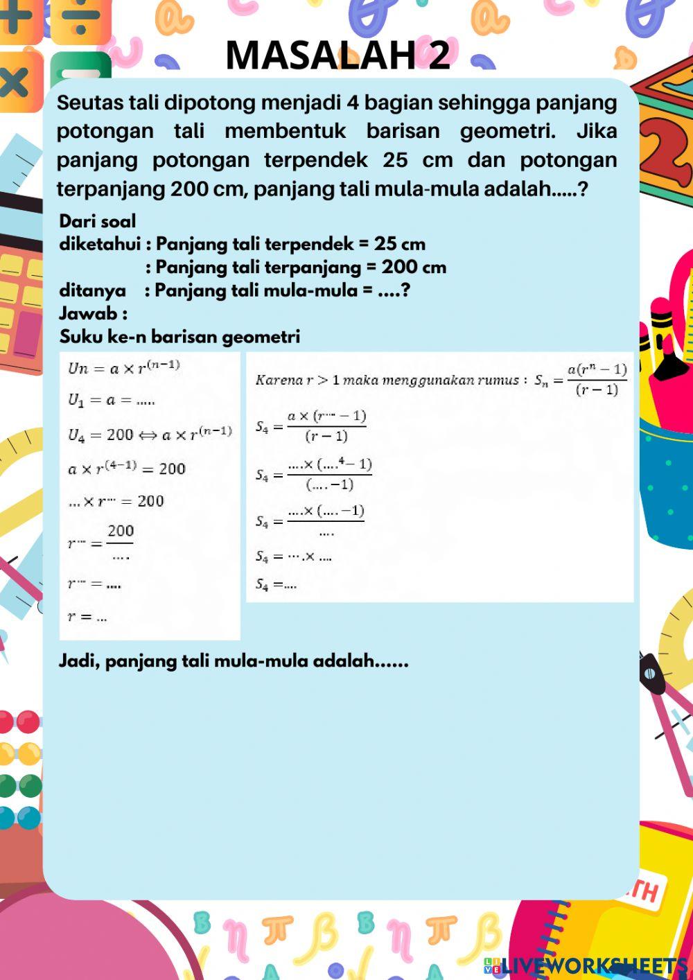Barisan dan Deret Geometri