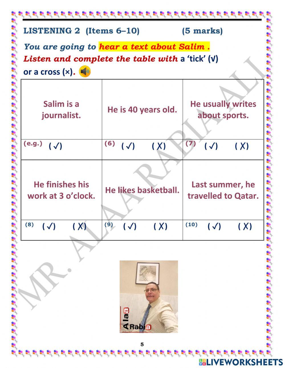 Grade 6 s1 Listening 2