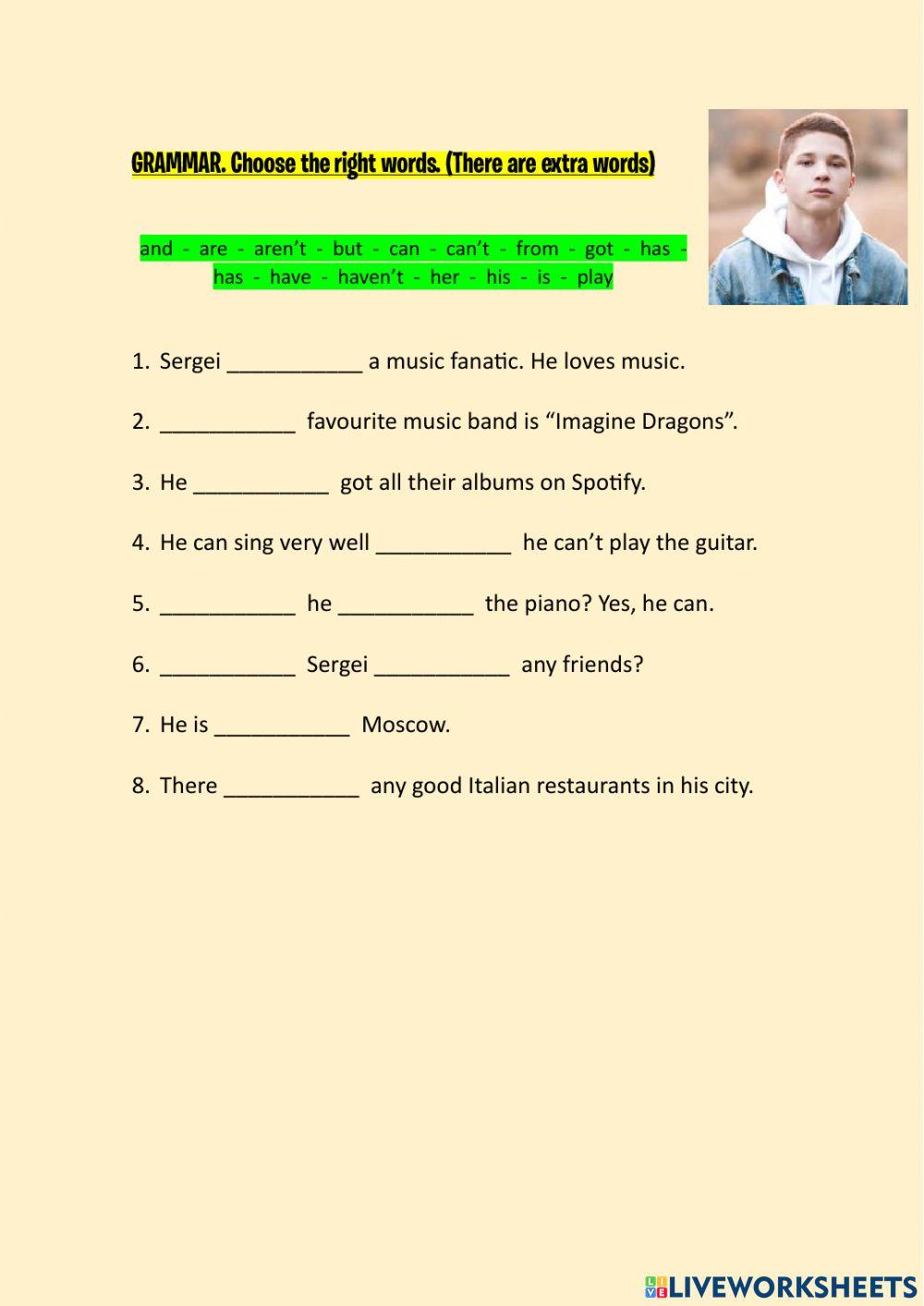 Practice for the test