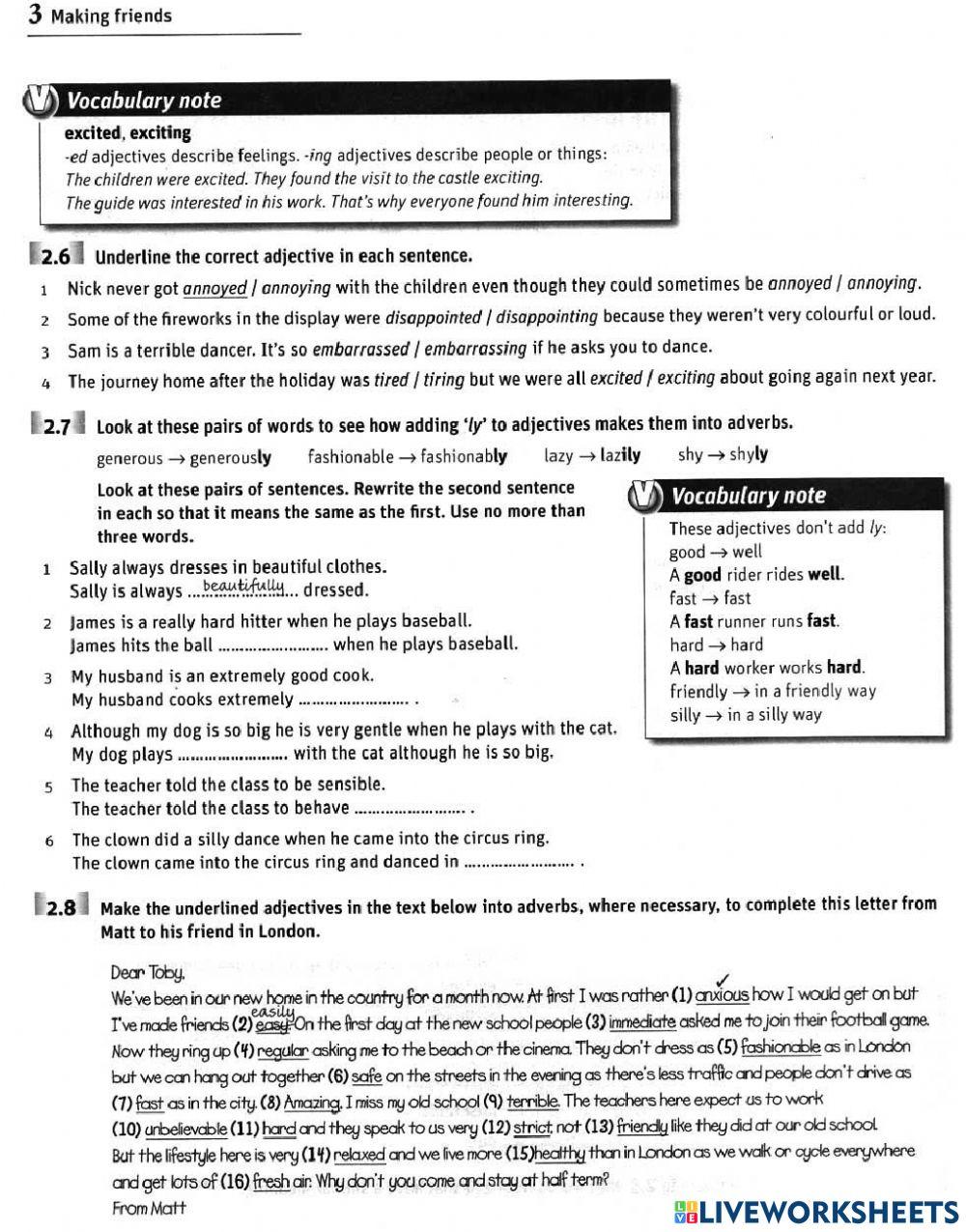 B1 vocabulary units 2-3