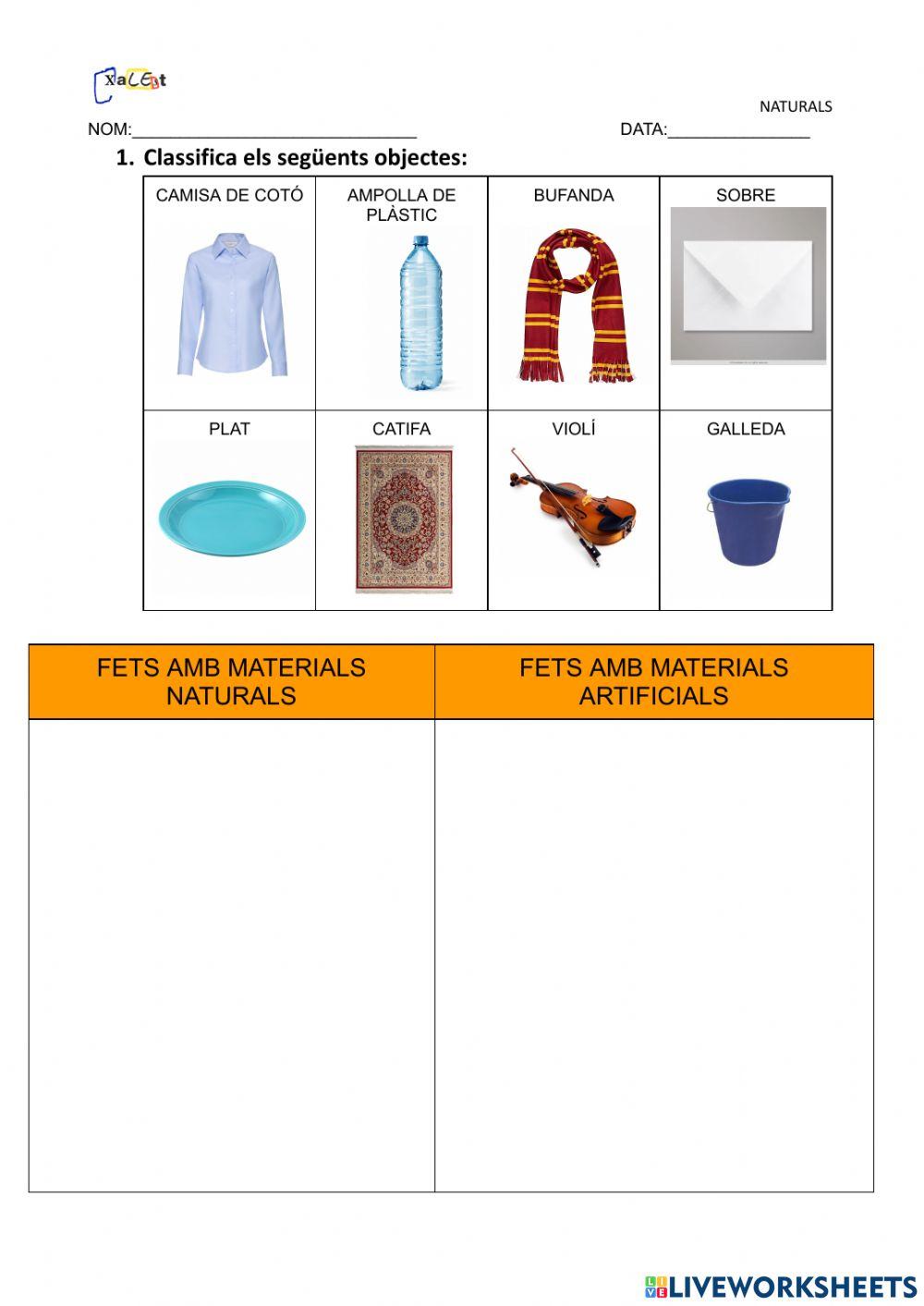 Classificació dels objectes