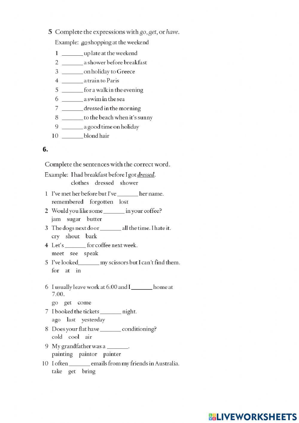 Progress test Elementary