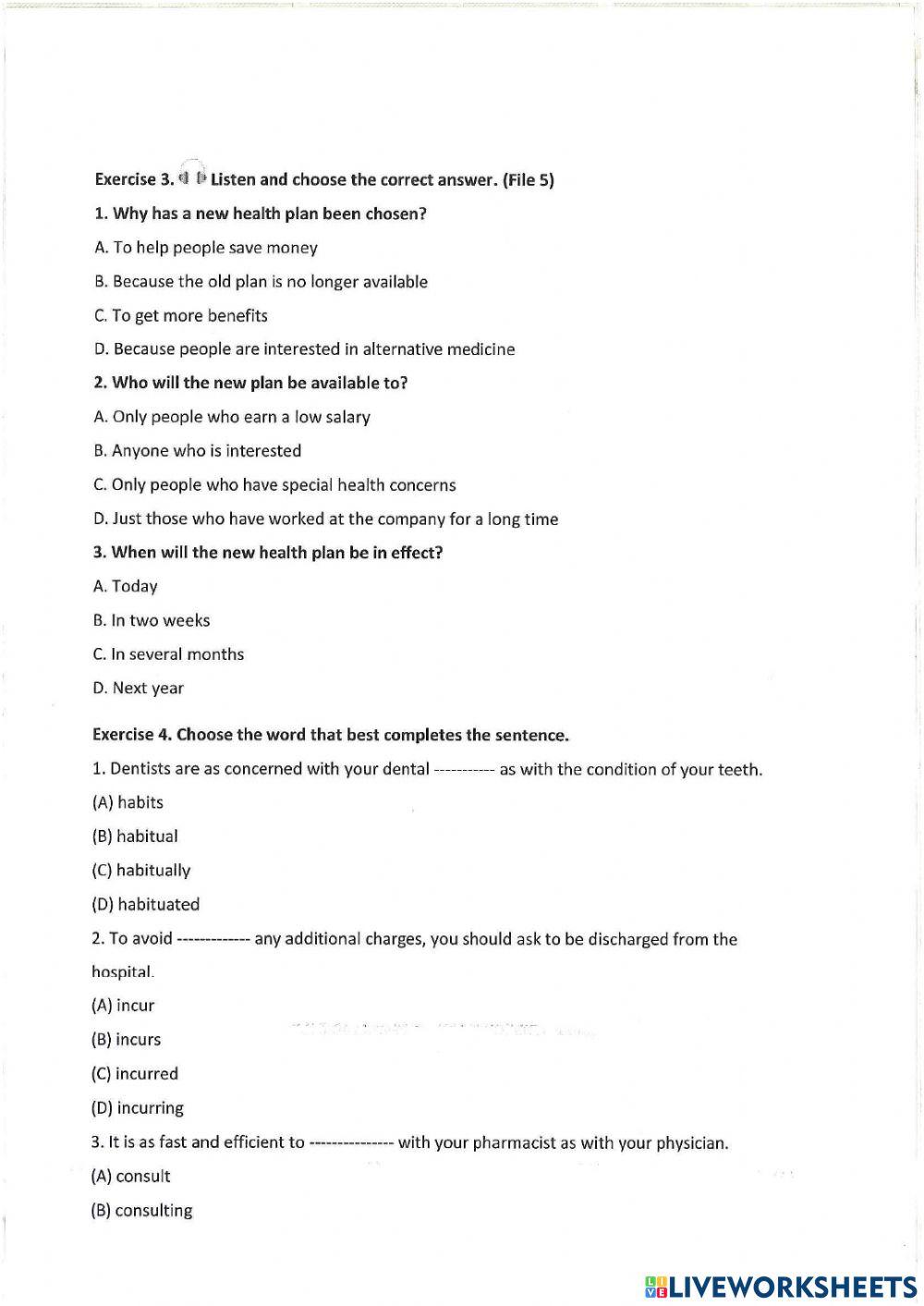 Unit 6: clinic - insurance