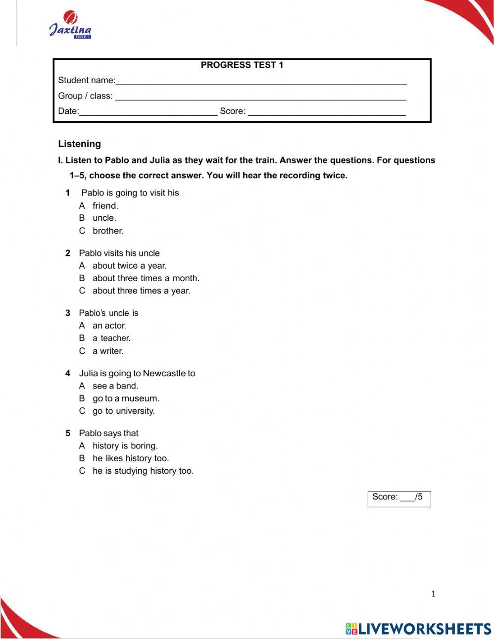 Preogress Test 1 EC2
