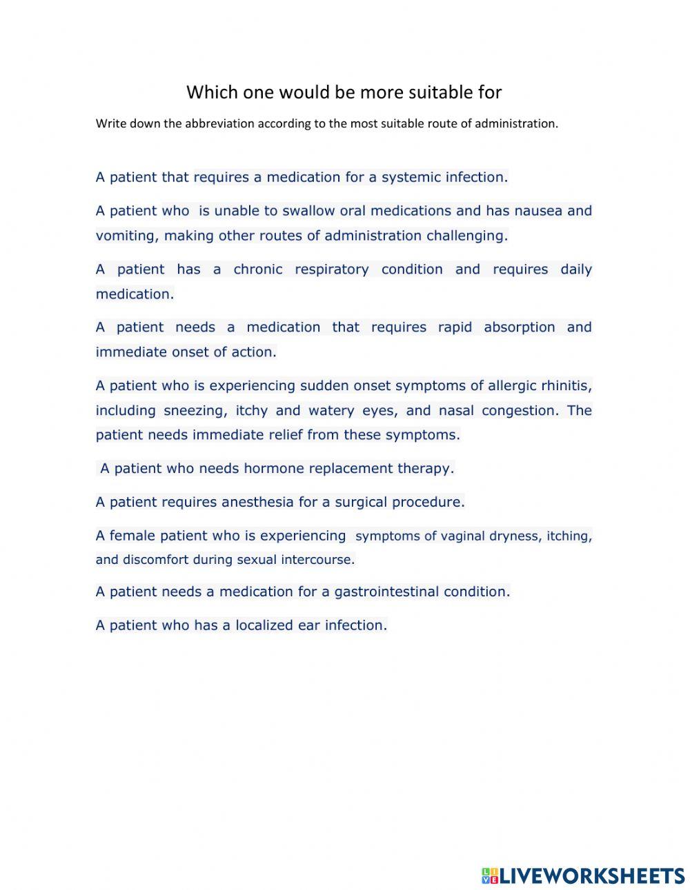 Administering medication