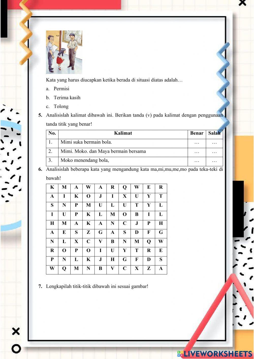 Soal Evaluasi Sumatif