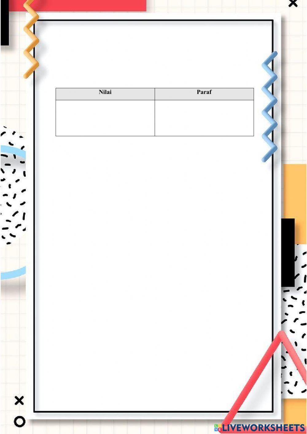 Soal Evaluasi Sumatif