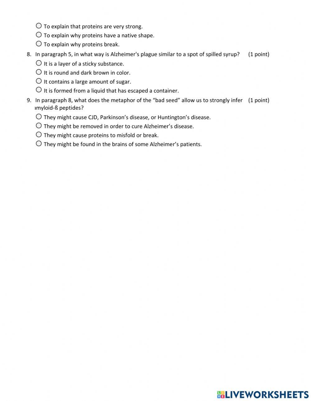 TRS6 - Biology (2) - Alzheimer